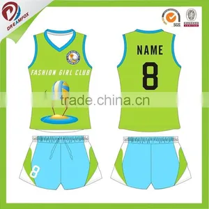 2015 Hot Sale Sublimation Volleyball Jersey Volleyball Uniform Designs Wholesale thumbnail-3
