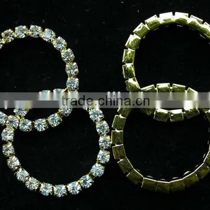 RHINESTONE BUCKLES SLIDER/METAL BASE, YMWJ MIDDLE EAST STONE GRADE GOLD COLOR thumbnail-1