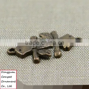 Wholesale Ancient Bronze Diy Accessories Branches and Bird Pendant thumbnail-3