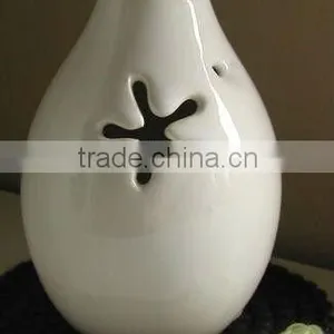 Silver Ceramics Vases,white Fish Ceramic Vase,glazed Ceramic Fish Vase thumbnail-1