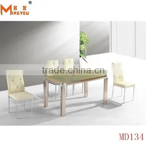Modern Metal Glass Dining Tables and Chairs thumbnail-1