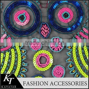 Decorative Animal Logo Sequins Patch/Black Lace Patch thumbnail-4