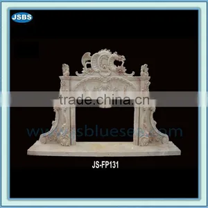 Delicate Marble Fireplace Design thumbnail-1