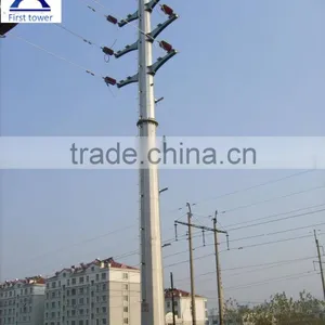 11kv 33kv 66kv Transmission Line Steel Pole Tower thumbnail-1