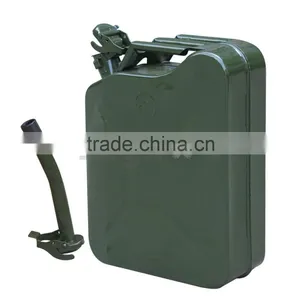 5 Gallon 20L Jerry Can Gasoline Fuel Can Steel Gas Tank Emergency Backup Green thumbnail-1