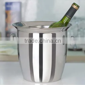 2016 Red Stainless Steel Ice Bucket Wine Ice Bucket for Bar thumbnail-1