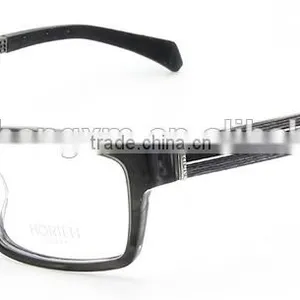 Classical Acetate Optical Frame Eyeglass With Wood Temples thumbnail-1