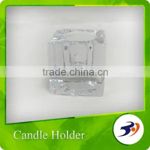 Modern Clear Glass Candle Holder With Lid thumbnail-3