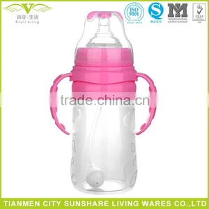 Soft Portable Food Grade Liquid Silicone Baby Feeding Bottles With Handle thumbnail-2
