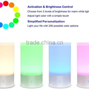 360 Degree Touch Sensor Table Lamp 256 Color Changing Smart Bedside Lamp Dimmable Warm White Light thumbnail-6