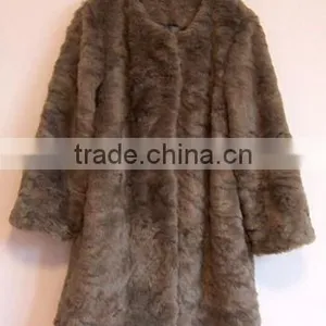 Faux Lamb Fur Long Vest Pure Color Jacket Casual Thick Coat thumbnail-1
