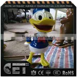 Fiberglass Donald Duck Statues Life-size Fiberglass Duck Sculpture Cartoon Character Statue thumbnail-2
