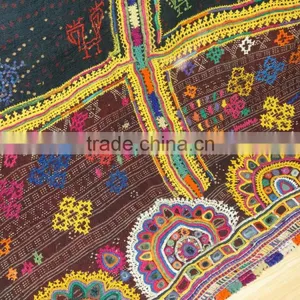 Vintage Handmade Rabari/ Kutch Woollen Throw 90 X 38 Inche Vintage Rabari Throw Gypsy Kutch Wool Throw Handmade Rabari Shawl thumbnail-3
