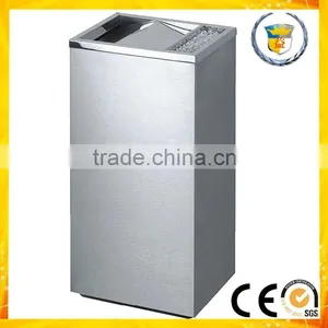 Hospital Elevator Corridor Cleaning Tools Swing Cover Dustbin With Ashtray thumbnail-1