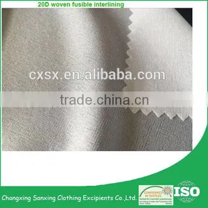 20D 100% Polyester Fabric Plain Woven Fusing Interlining thumbnail-3