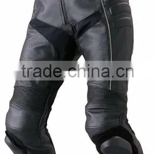 Mens Black Leather Professional Motorbike Racing Pant thumbnail-1