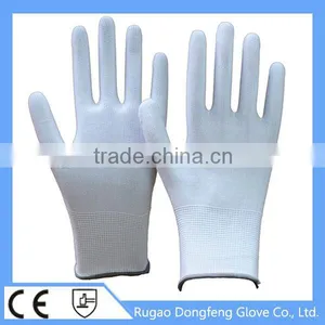 13 Gauge Seamless White Knitted Person Winter Nylon Glove thumbnail-1