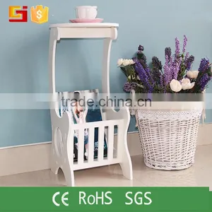 Livingroom Multifunctional WPC End Table Wooden Floor Standing End Table thumbnail-3