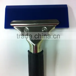 High Quality Auto Window Film Tint Tool Angled Pro Squeegee With Handle Blue thumbnail-4