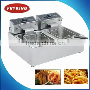China Manufacture Table Top Fryer Electric (2 Tanks and 2 Baskets) thumbnail-1