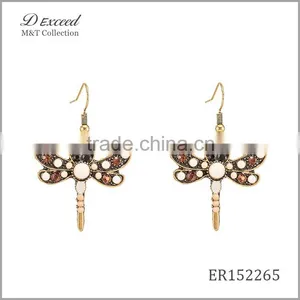 Yiwu Wholesale Jewelry Factory Fashion Ethnic Bohemian Beaded Animal Drop Earrings Dragonfly Dangle Earrings thumbnail-5