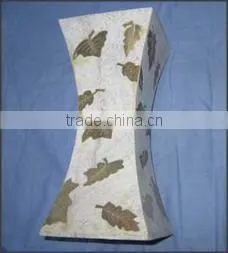 Stone Vase With Copper Leaves Inlaid - DLOH7603 thumbnail-1
