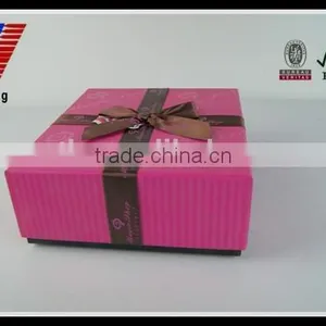 Exquisite Pink Gift Packaging Gift Box With Ribbon Design thumbnail-1