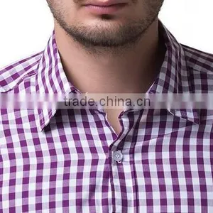 New Model Fashion Plaid Men Casual Shirts Pictures thumbnail-3