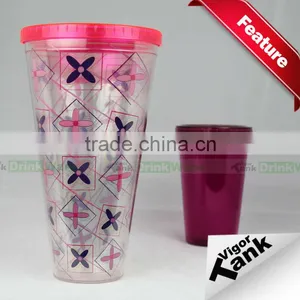 Double Walled Plastic Big Cup 1000ml Plastic Cup thumbnail-1