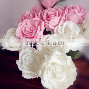 Wedding Decoration Paper Flower, Handmade Flower, Party Decoration Flower, Pink Paper Flower thumbnail-1