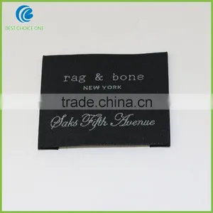 Black Background Custom Designer Broadloom Woven Labels For Clothing thumbnail-6