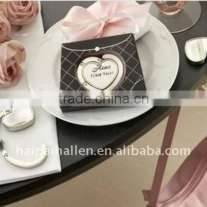 Heart Purse Valet Compact Stainless Steel Handbag Holder thumbnail-1