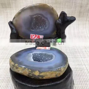 Natural Agate Geode For Sale Crystal Feng Shui Ornaments thumbnail-1