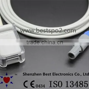 Edan SpO2 Adapter Cable, Double Notch 6pin, 40 Degree>>DB9, 2.4m thumbnail-1