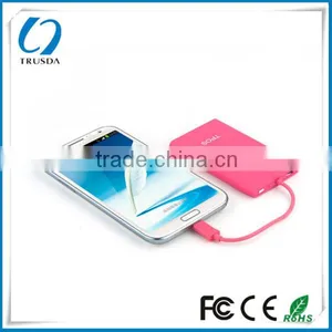 Hot New Li Polymer Embedded Micro Cable Handphone Power Bank thumbnail-1