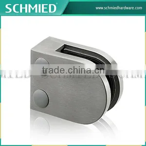 SS 304 D Shape Midium Railing Glass Clamp for Round Pipe thumbnail-6