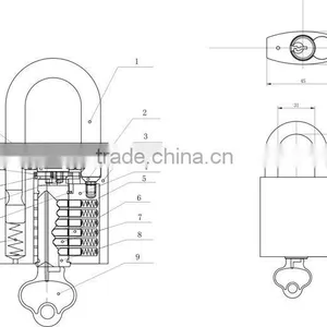 530 Padlock Replaceable Brass Cylinder C4 Keyway thumbnail-2
