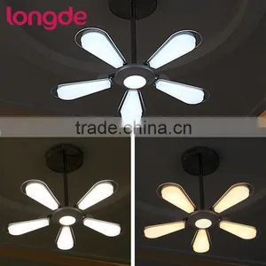 33W CCT Adjustable Retractable Fan Shape LED Ceiling Pendant Lamp With CE-LVD/EMC/RoHS/ Photo-Biological Safety thumbnail-1