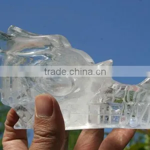 FANTASTIC Quartz Rock Crystal Carved Dragon thumbnail-1