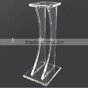 Floor-standing Clear Modern Design Acrylic Podium for Church thumbnail-1
