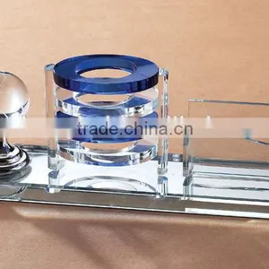 Office Decoration Nurse Crystal Pen Holder With Black Base thumbnail-1