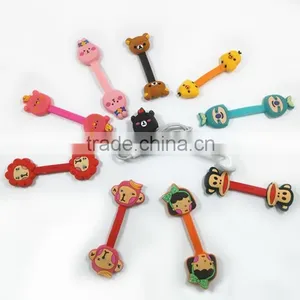 Cute Cartoon Decorative Soft Pvc Earphone/headphones Cable Tie Organizer thumbnail-6
