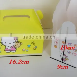 Cheap Large Acute Child Paper Cake Box With Handle Cracker Box Muffin Box Mousse Box thumbnail-1