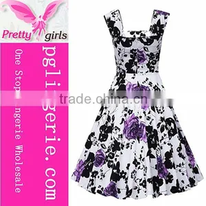 China Wholesale Modern Mini Retro Print Dress thumbnail-1