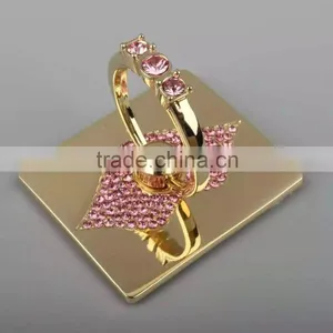 Hot Sale Mobile Phone Metal Stand Holder Finger Ring Holder, Diamonds Heart Shape thumbnail-6