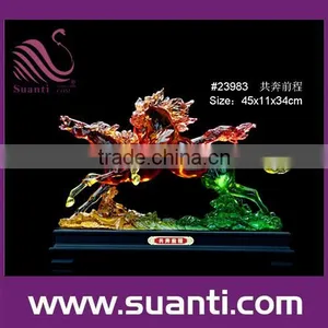Crystal Horses Polyresin Statue thumbnail-1