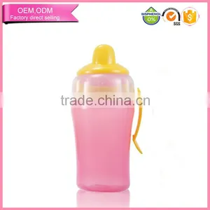High Quality ECO Pink Handle Free Plastic Baby Feeding Bottle With Cover China Whoselase thumbnail-1
