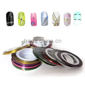 Mixed Color Rolls Glittered Striping Tape Line DIY Nail Art Tips Decoration Sticker Nail Tape thumbnail-1