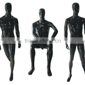 2015 Fashion Fiberglass Black Head Mannequin Black Plastic Mannequin Black Mannequin Head HZ-855 thumbnail-1