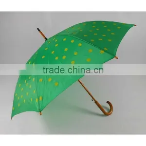Umbrella Wood Handle Wood Shaft Umbrella thumbnail-1